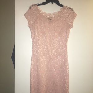 Pink lace dress
